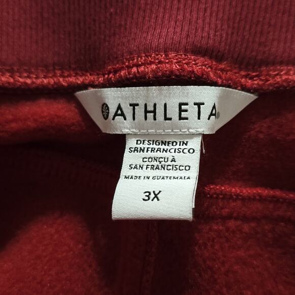 Athleta‎ Altitude Jogger in Polartec Power Stretch Decadent Red PLUS SIZE 3X NEW - Picture 15 of 16